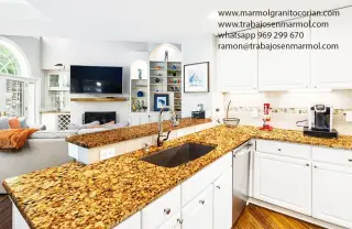 GRANITO GIALLO FIORITO, para tableros de cocina, baños, pisos, paredes