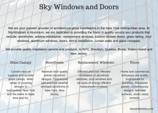 SkyWindows & Aluminum Products