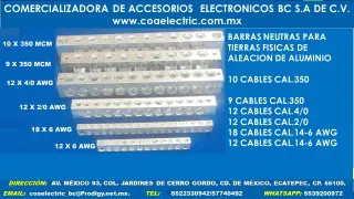 Barras Neutras para Tierra Física