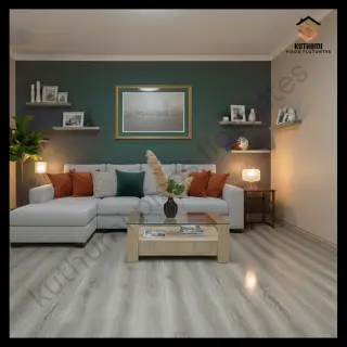 piso flotante gris ceniza brillante