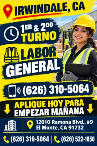 !!!! LABOR GENERAL IRWINDALE!!!