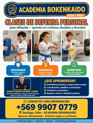 Clases de defensa personal para niños desde 7 años