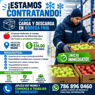 BUSCAMOS MUJERES Y HOMBRES CON EXPERENCIA EN WAREHOUSES