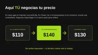 Se busca limpiadores en Miami, Elige Cuanto quieres ganar.