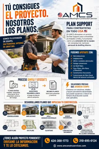 Contratista: TÚ consigues los Proyectos, Nosotros los Planos