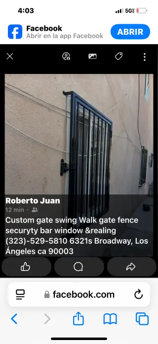 Roberto welding work