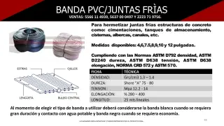 Banda astriada ojillada para juntas frias