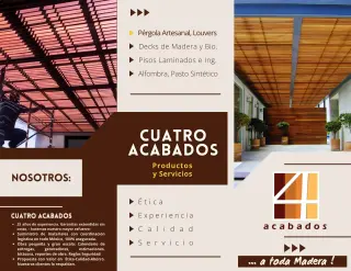 Cuatro Acabados Fabrica Pérgola Artesanal