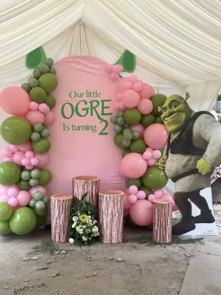 Hermosa Carpa para Fiestas con telas y el tema que tu quieras
