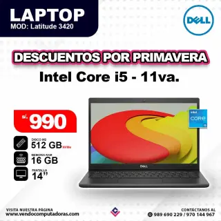Laptop DELL Core i5 - 11va. - Latitude3420