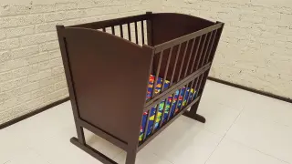 Cuna arcoíris con colchón