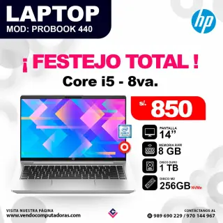 Laptop HP core i5 - 8va. / PROBOOK 440