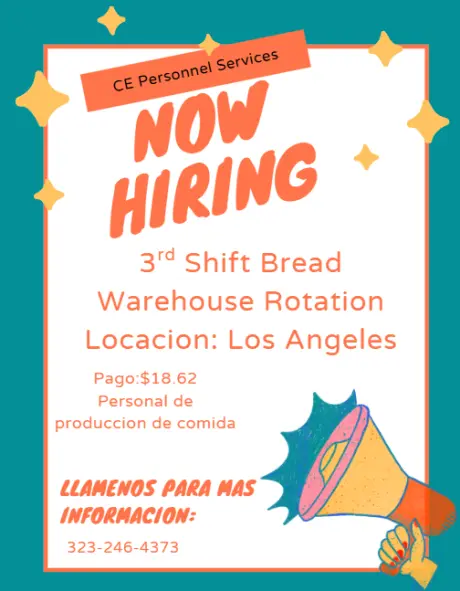 3rd Shift | Rotation Posicion | Los Angeles