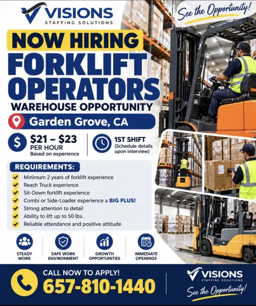Forklift and shipping inventory
