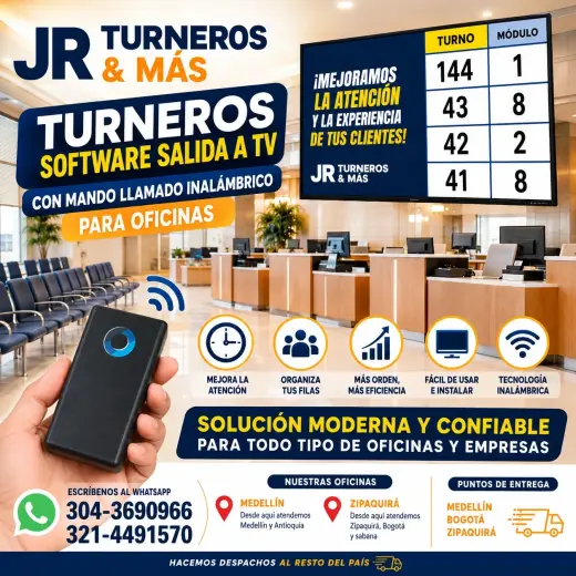 EN MEDELLIN TURNERO ELECTRONICOS Y TURNEROS SOFTWARE SALIDA A TV