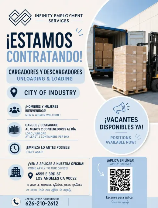 CITY OF INDUSTRY CARGADORES Y DESCARGARDORES