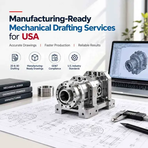 Manufacturing-Ready Mechanical Drafting Services for USA