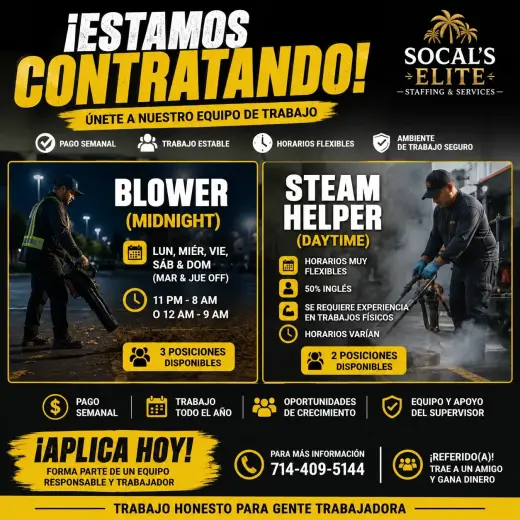 Trabajo Disponible Hoy