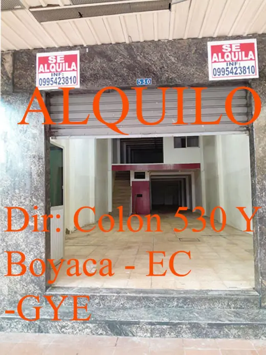 ALQUILO LOCAL COMERCIAL EN ZONA COMERCIAL Y REGENERADA Centro Gye