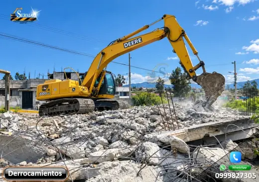 Alquiler de excavadora, Derrocamientos, Demolición, Desbanques