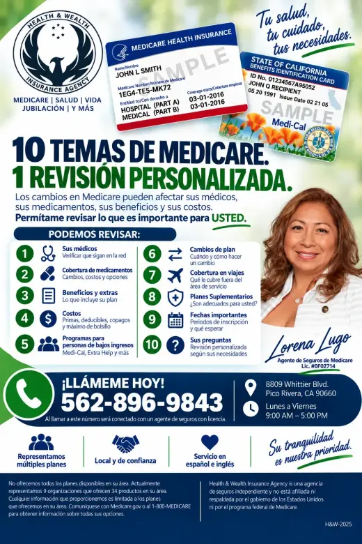 ¿TIENE MEDICARE? ¡CONOZCA SUS OPCIONES!