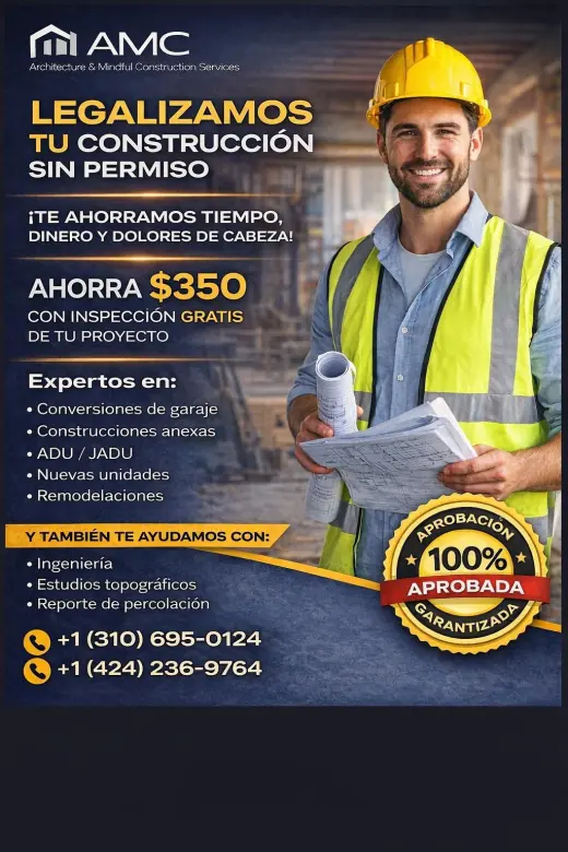 Planos para Permisos? ADU • Garage Conversion • Room Addition | Remodelaciones