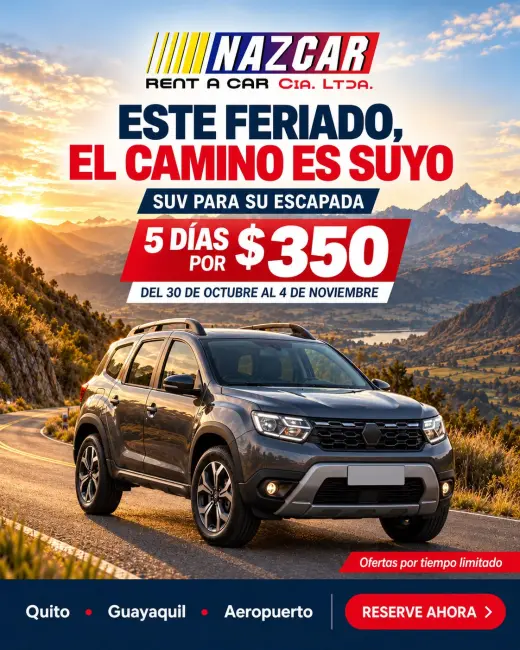 Nazcar Rent A Car, Alquila un auto este feriado