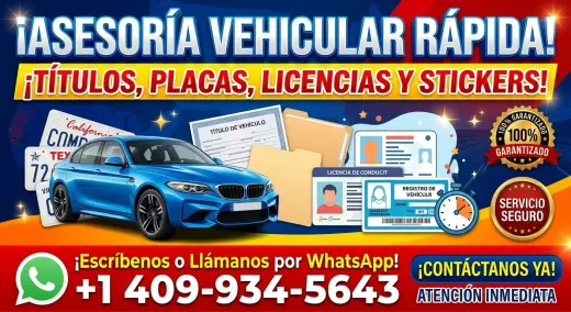 Gestión y Asesoría Vehicular Rápida / Títulos, Placas y Licencias