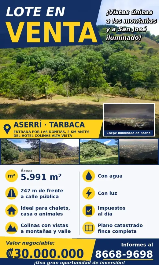 Terreno en Venta con Vistas Impresionantes a las Montañas