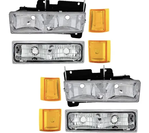 1994-1998 GMC Sierra C/K Pickup Suburban Yukon Headlights+Bumper+Corne Lights