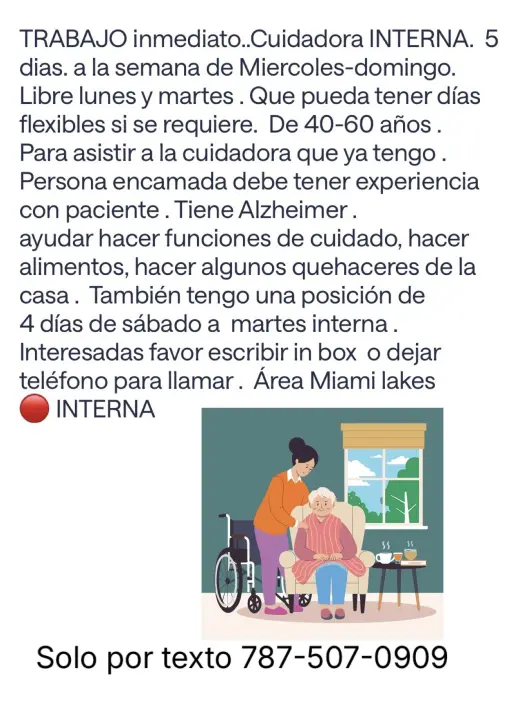 Immediate Hiring: Internal Caregiver Needed