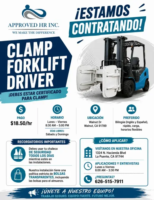 Manejador de Forklift Clamp (Certificado)