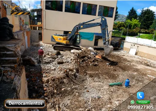 Derrocamientos, Demolición, Desbanques, Excavaciones, Movimientos de tierra.