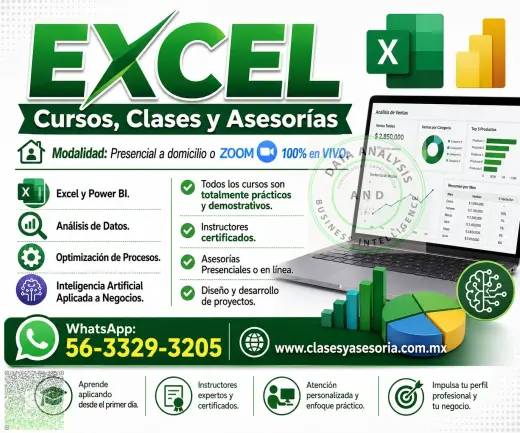 CURSOS de EXCEL a domicilio