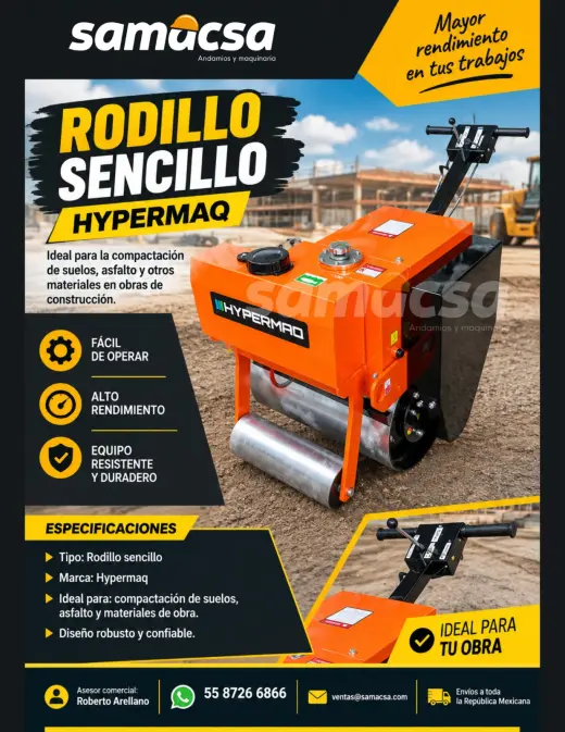 🚧 ¡RODILLO SENCILLO HYPERMAQ! 🚧