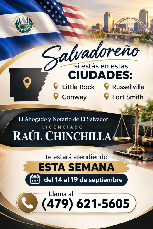 ABOGADO Y NOTARIO SALVADOREÑO EN TODO ARKANSAS