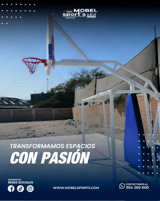 Sistema de basquet con ruedas / facil  de movilizar / mobel sports