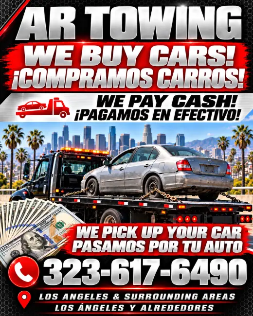 ¡Dinero en Efectivo por Autos - Servicios de Remolque Disponibles!