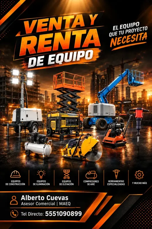 VENTA Y RENTA DE MAQUINARIA LIGERA PARA CONTRUCCION