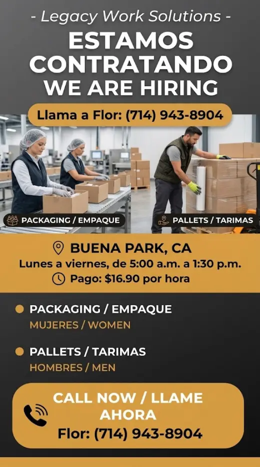 Pallets / Tarimas emsamble de tarimas de los productos Buena Park
