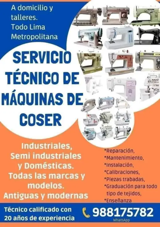 Servicio técnico de máquinas de coser