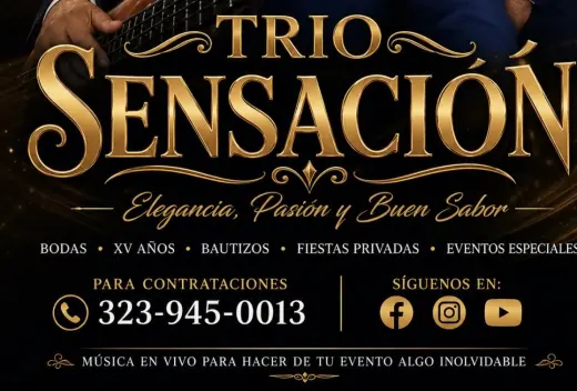 Trío Musical en Vivo para Eventos - Trio Sensación