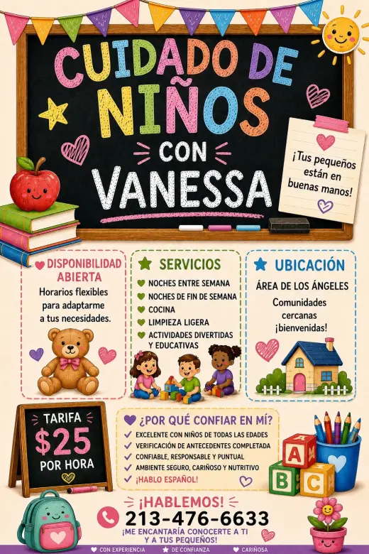 Servicios de Cuidado de Niños con Vanessa