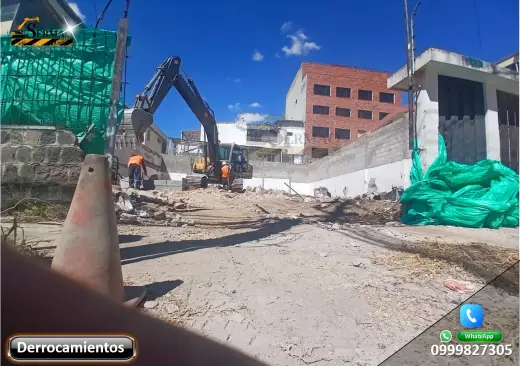 Alquiler de Exacavadora, Derrocamientos, Desbanques, Excavacion