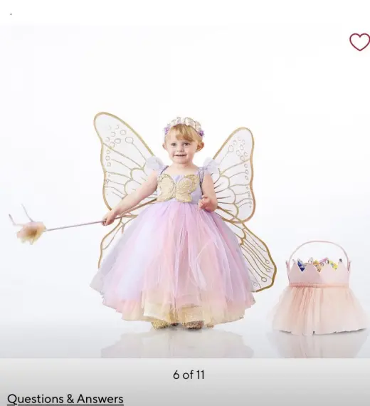 Hermoso Disfraz de Hada para Niña 3T