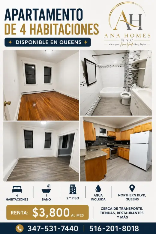 Apartamento de 4 habitaciones ¿Listo para mudarte?