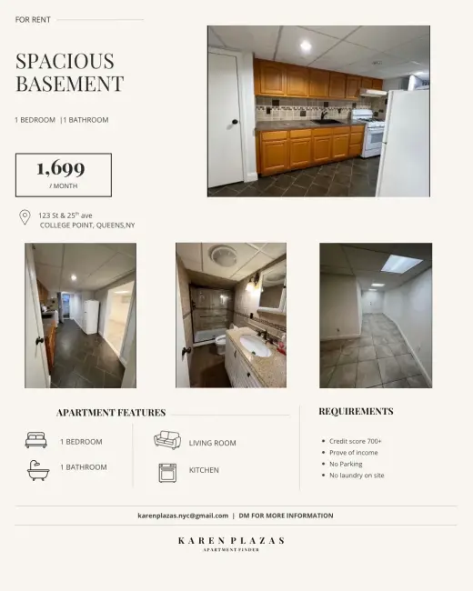 🏡 APARTAMENTO 1 HABITACIÓN EN RENTA – COLLEGE POINT
