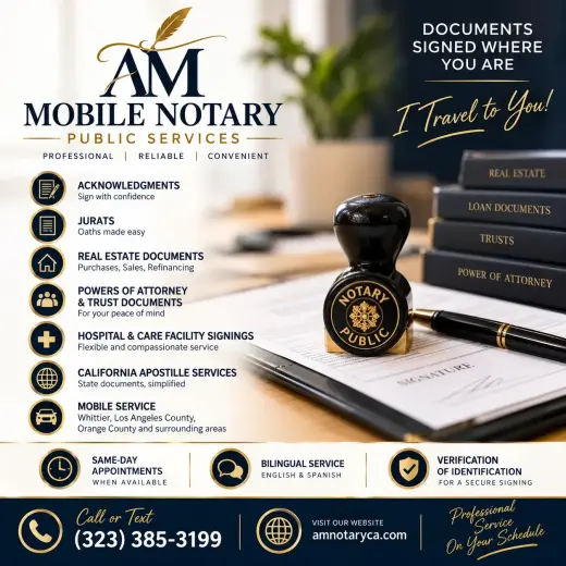 AM Mobile Notary Public Services