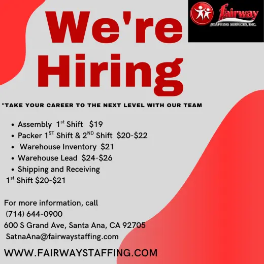 We currently have opportunities available