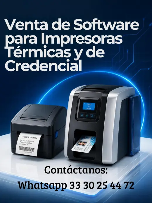 Venta de Software para impresoras de etiquetas o de credencial